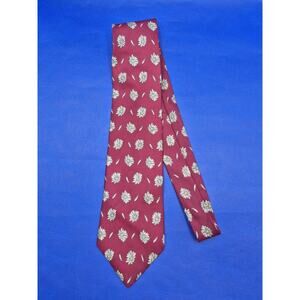 Britches Red Floral Silk Tie Made in USA 4X58"